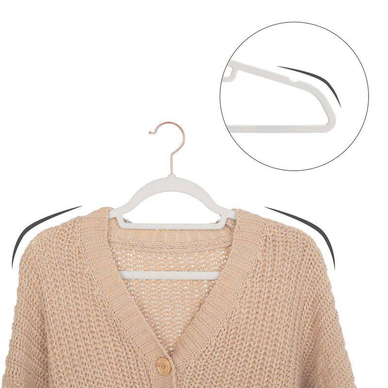 Songmics SONGMICS Samt-Kleiderbügel mit drehbarem Haken aus Rosegold Top Angebot