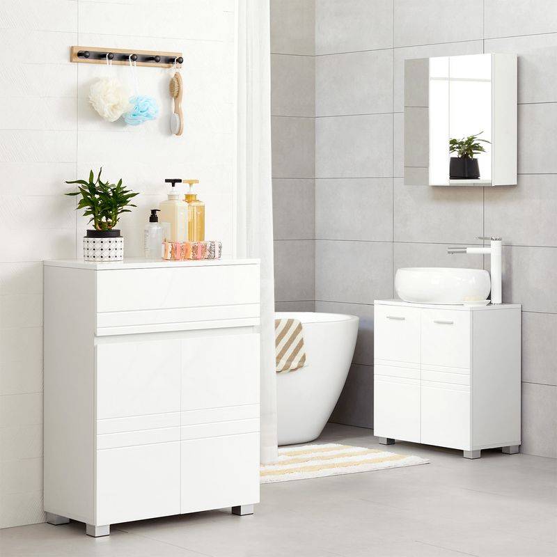 Songmics VASAGLE Badezimmerschrank weiß Zeitbegrenzte Promotion