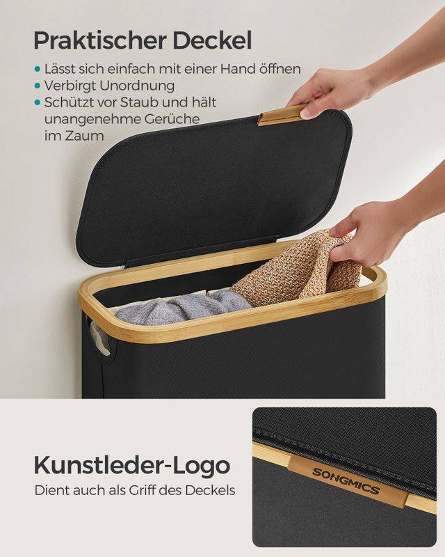 Songmics SONGMICS Wäschekorb mit Deckel 2025