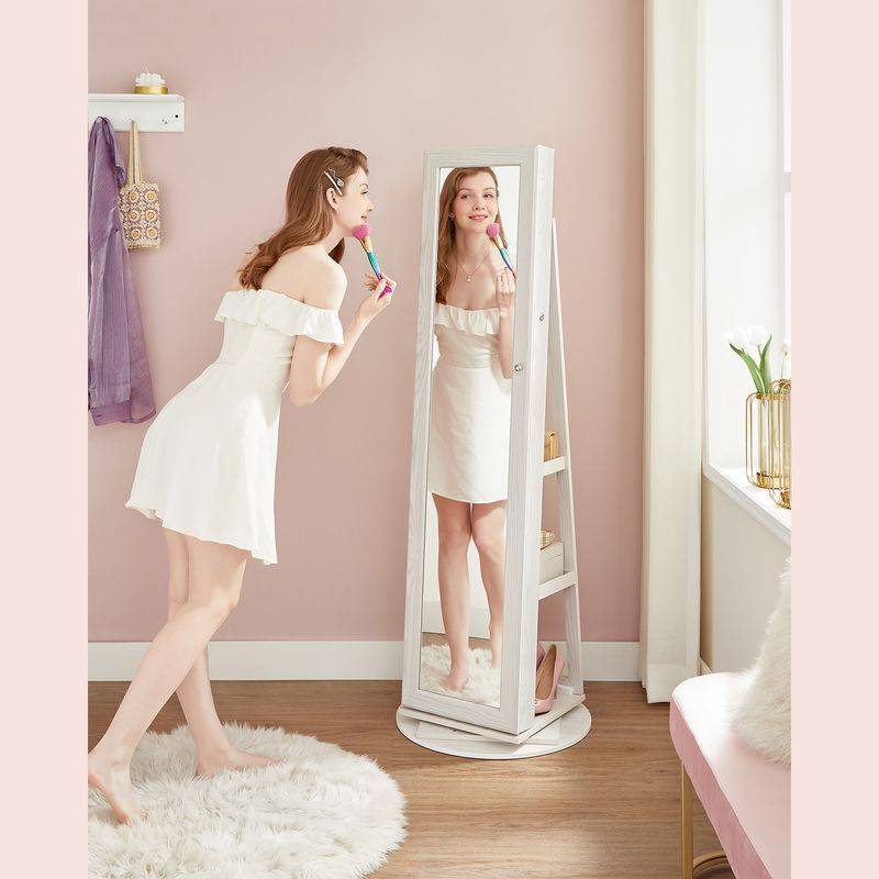 Songmics SONGMICS Drehbarer Schmuckschrank mit Spiegel Schlussverkauf