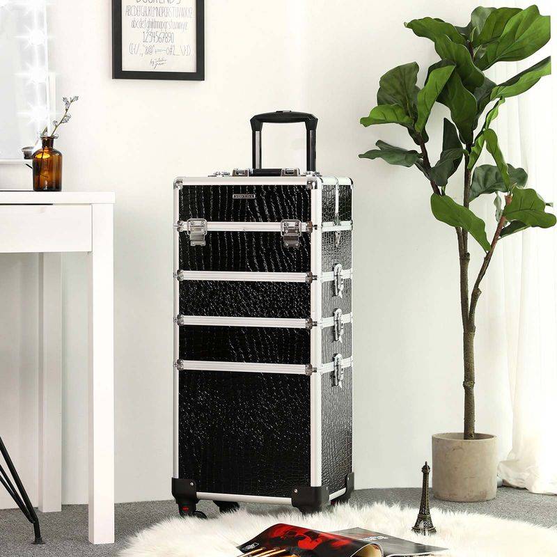 Songmics SONGMICS Make-Up Trolley 1 Schublade Schwarz Tiefpreis