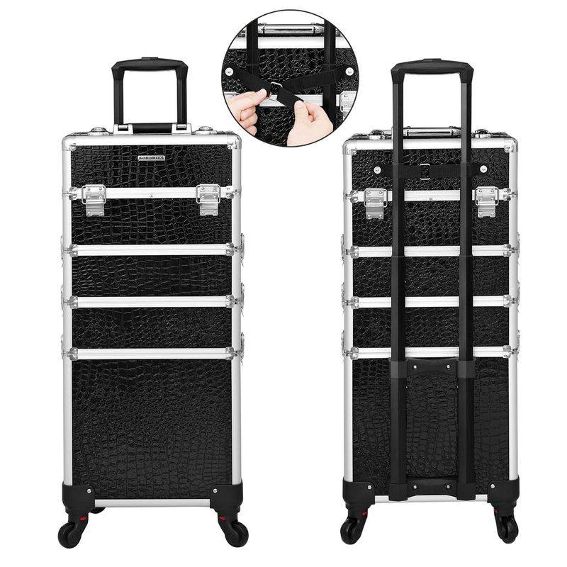 Songmics SONGMICS Make-Up Trolley 1 Schublade Schwarz Tiefpreis