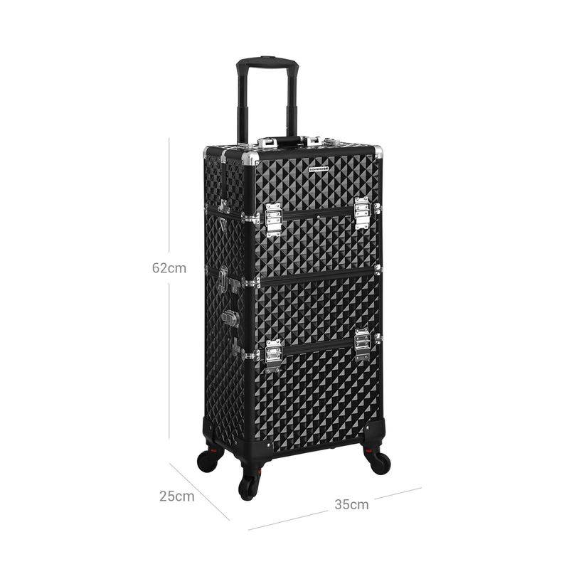 Songmics SONGMICS 3-in-1 Make-up-Trolley Schwarz Wochenangebot