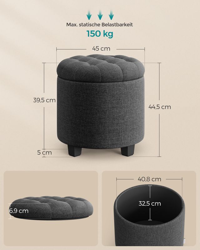 Songmics SONGMICS Fußhocker mit Stauraum JETZT KAUFEN