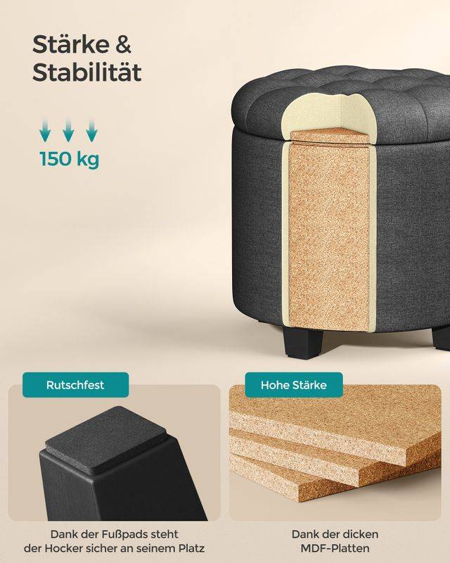 Songmics SONGMICS Fußhocker mit Stauraum JETZT KAUFEN