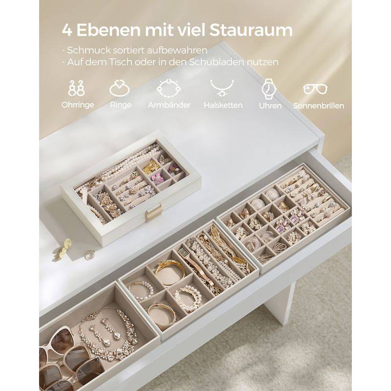 Songmics SONGMICS Schmuckkästchen mit Glasdeckel Geschenkidee Bis zu 55% Rabatt
