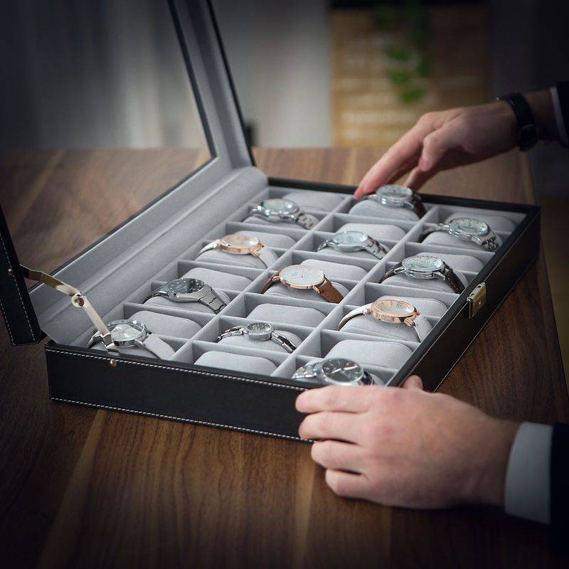 Songmics SONGMICS Große Uhrenbox für 24 Uhren Black Friday Preise