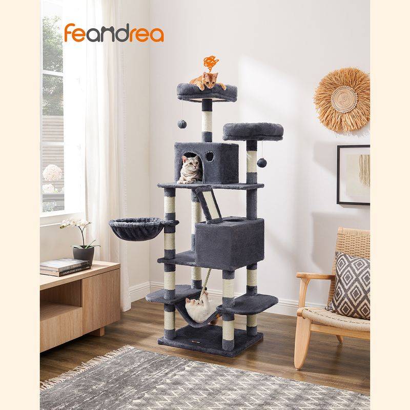 Songmics Feandrea 168 cm Kratzbaum mit 13 Kratzsäulen und 2 Plattformen im Angebot