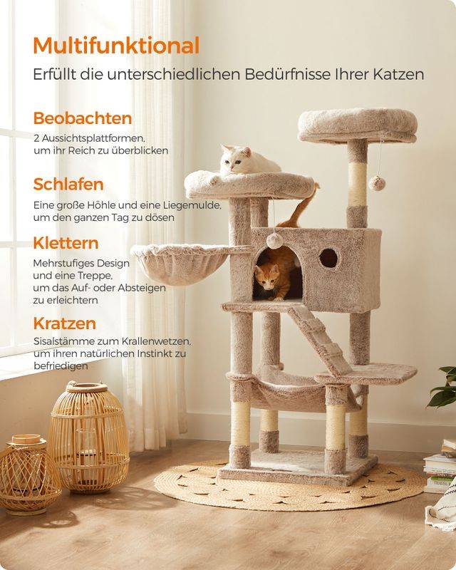 Songmics Feandrea Katzenbaum mit weichem Bezug Meist gekauft