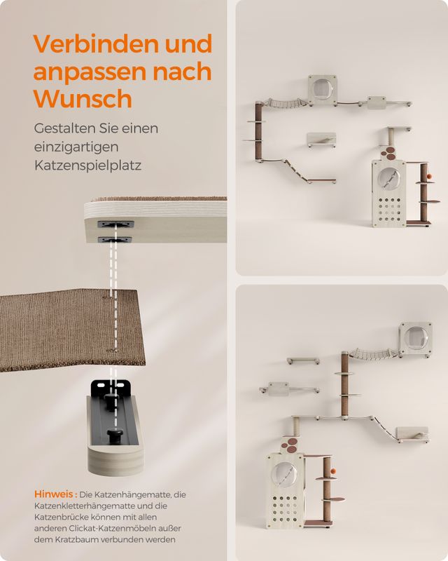 Songmics Clickat Planet - Katzenmöbel Kletterwand 10er Set Begrenztes Angebot