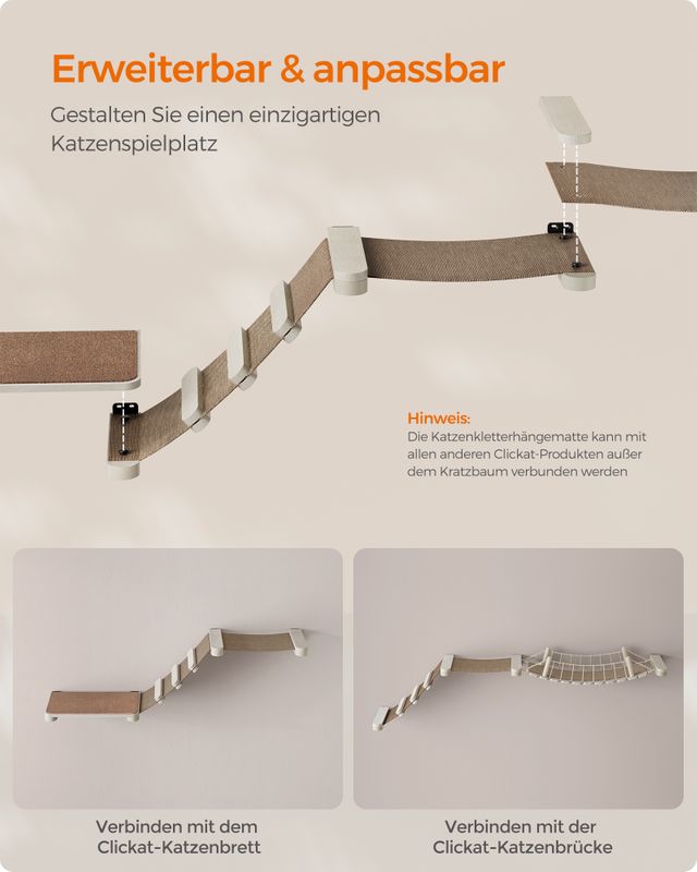 Songmics Clickat Kollektion - Nr. 002 Katzenkletterhängematte zur Wandmontage Preisnachlass