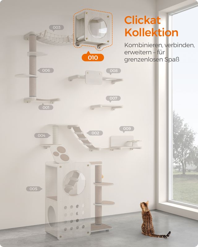 Songmics Clickat Kollektion - Nr. 010 Katzenhöhle zur Wandmontage Saisonschlussverkauf