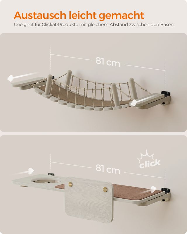 Songmics Clickat Kollektion - Nr. 003 Katzenbrücke zur Wandmontage Black Friday