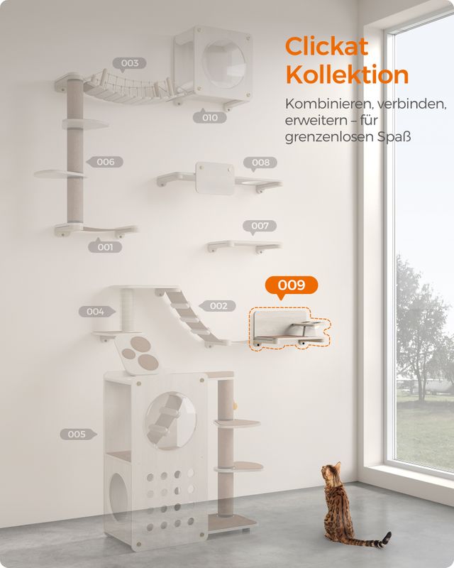 Songmics Clickat Kollektion - Nr. 009 Katzenfutterstation zur Wandmontage Cyber Monday