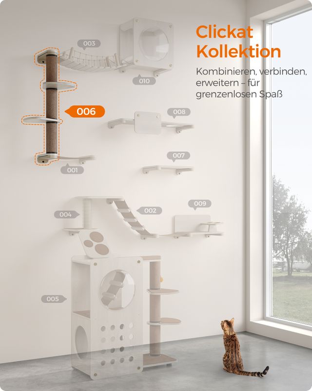 Songmics Clickat Kollektion - Nr. 006 Kratzsäule zur Wandmontage Weihnachtsangebot