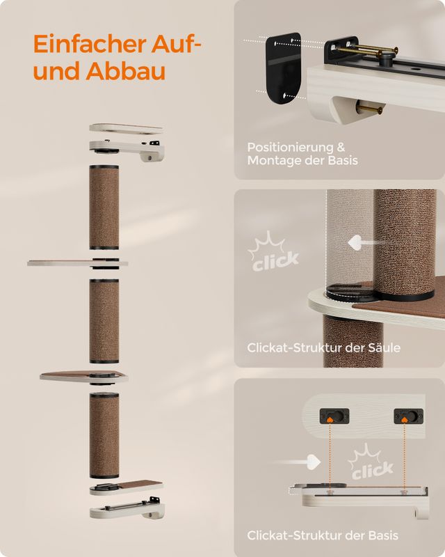 Songmics Clickat Kollektion - Nr. 006 Kratzsäule zur Wandmontage Weihnachtsangebot