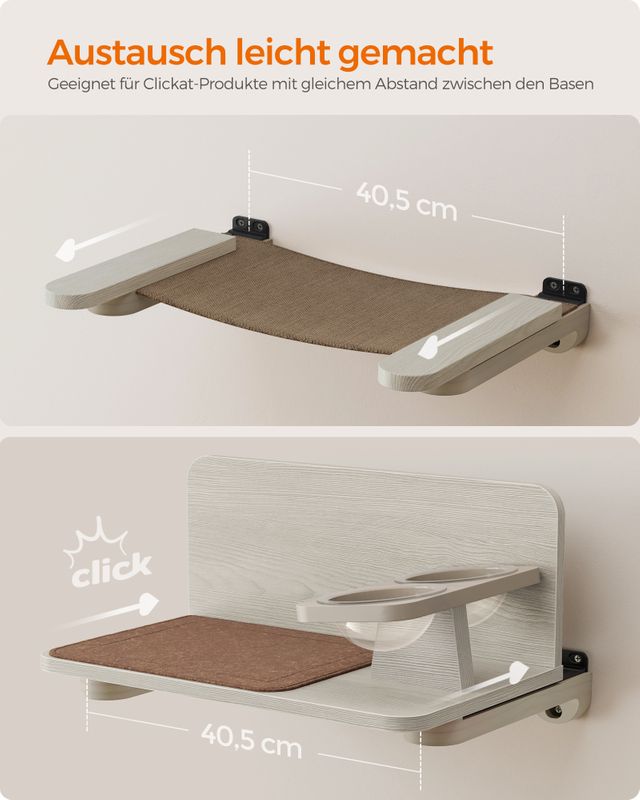 Songmics Clickat Kollektion - Nr. 001 Katzenhängematte zur Wandmontage Osterangebot