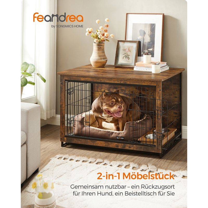 Songmics Feandrea Hundekäfig hochbelastbar für Zuhause mit herausnehmbarem Tablett Heißer Verkauf