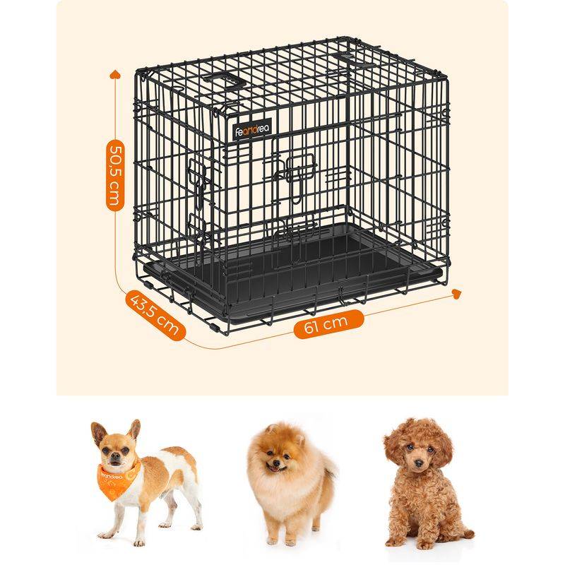 Songmics Feandrea Hundekäfig klappbar mit 2 Türen und Kunststoffschale Exklusive Angebote