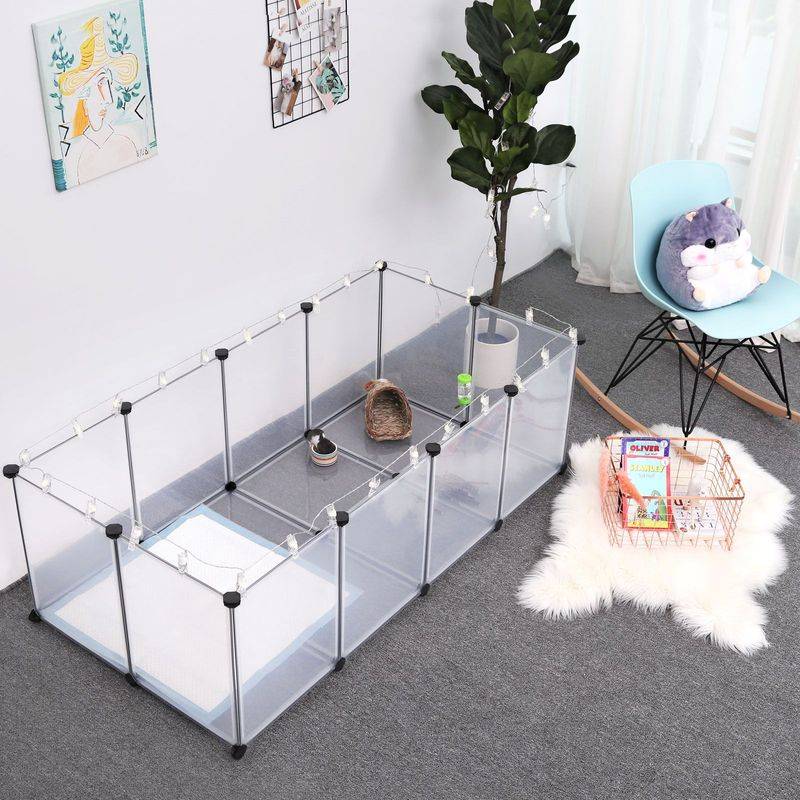 Songmics SONGMICS Freigehege aus Kunststoff mit Bodenplatten Clearance-Verkauf