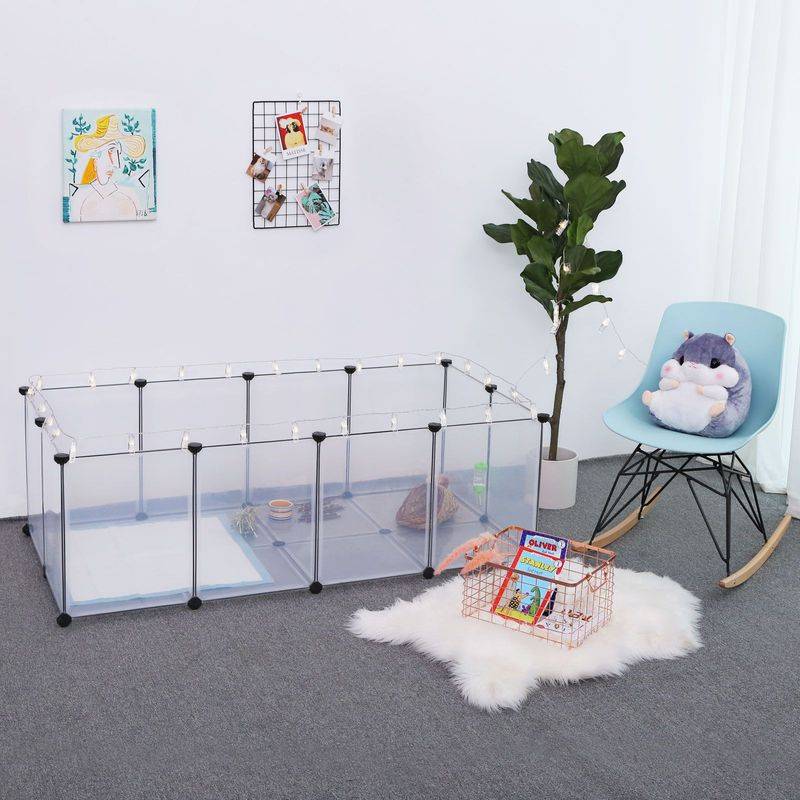 Songmics SONGMICS Freigehege aus Kunststoff mit Bodenplatten Clearance-Verkauf