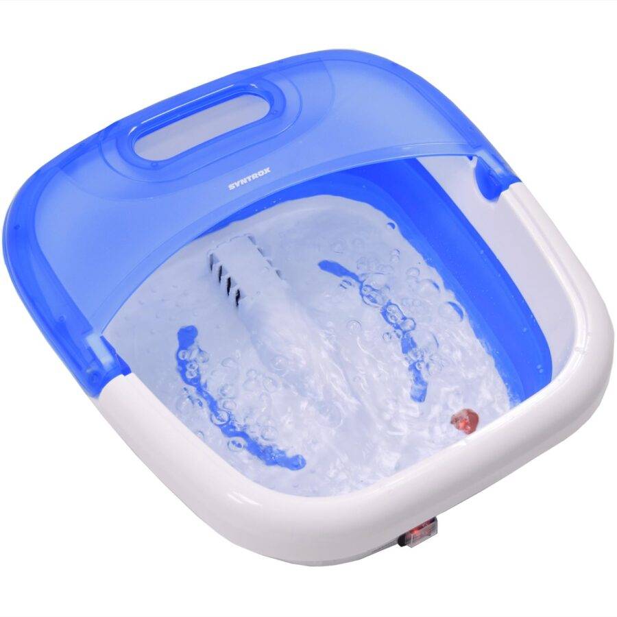 Syntrox Germany Fußsprudelbad mit Massage faltbar Folder Fußmassagebad
