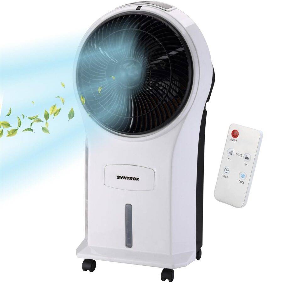 Syntrox Germany Mobiler Luftkühler mit Wasser Refresh Verdunstungskühler Ventilator