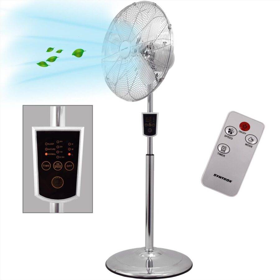 Syntrox Germany Edelstahl Ventilator Plinkad Standventilator Bodenventilator Lüfter
