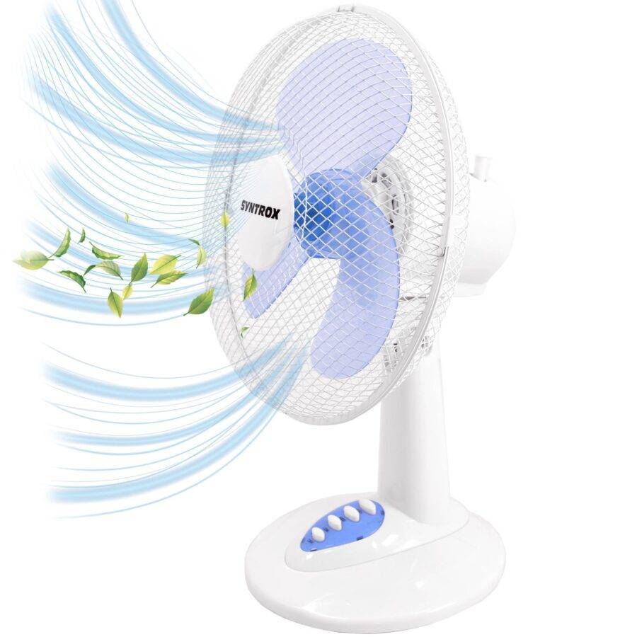 Syntrox Germany Oszillierender Tischventilator Glurixa Büroventilator Tischlüfter