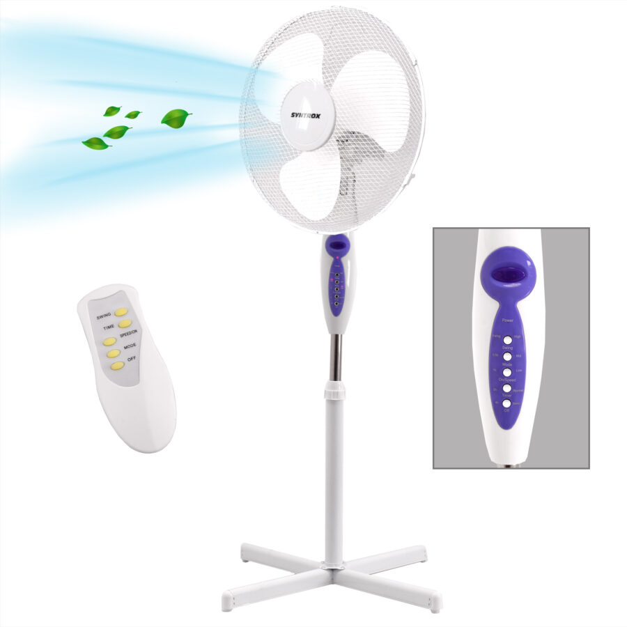 Syntrox Germany Oszillierender Ventilator Splendrox Standventilator Bodenventilator