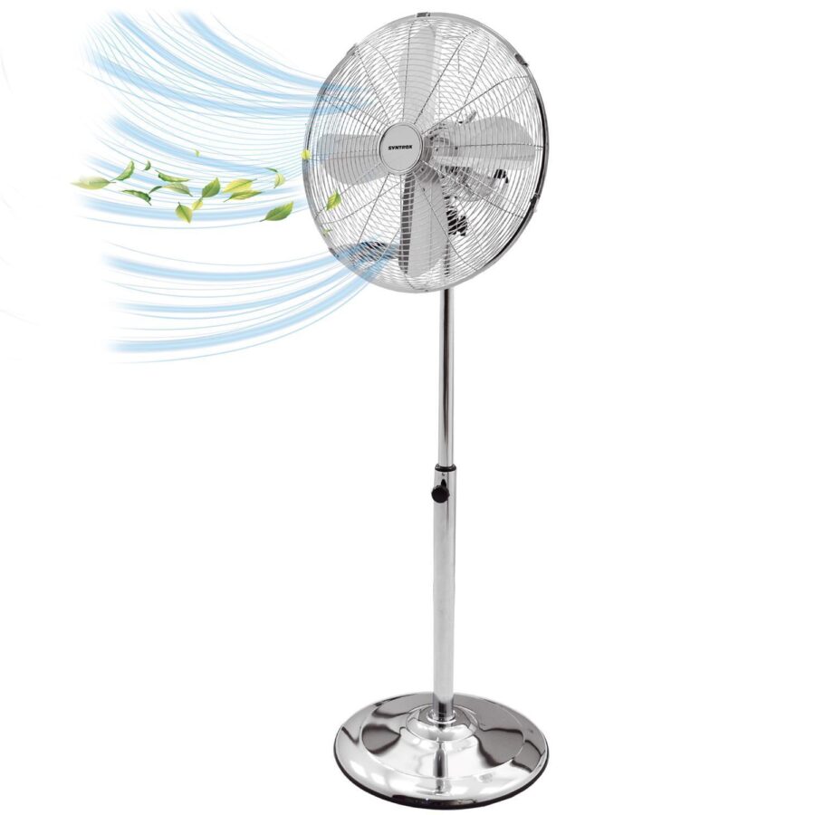 Syntrox Germany Retro Standventilator Sprickel Bodenventilator mit Oszillation Lüfter