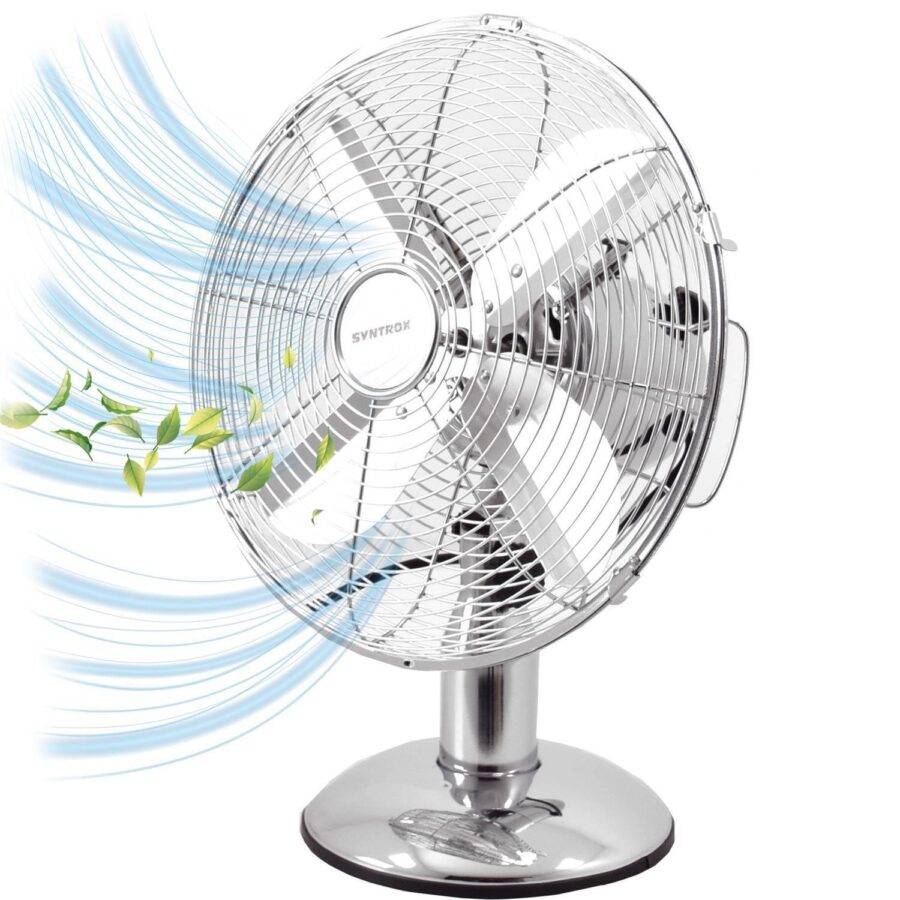 Syntrox Germany Retro Tischventilator mit Oszillation Blinara Ventilator Tischgerät