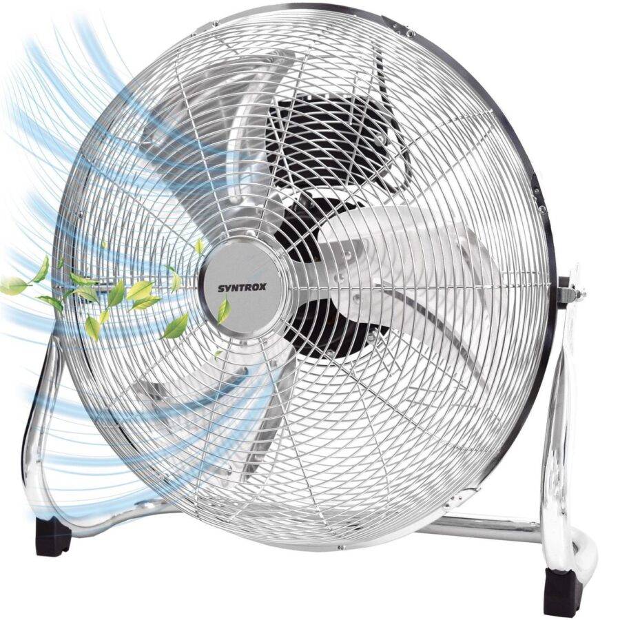 Syntrox Germany Turbo Ventilator Quirbos Edelstahl Windmaschine Bodenventilator