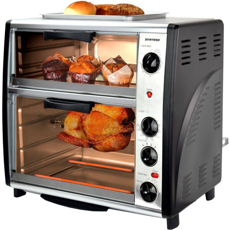 Syntrox Germany 42 l Kleiner Mini Backofen Lollox Miniofen Pizzaofen Pizzabackofen