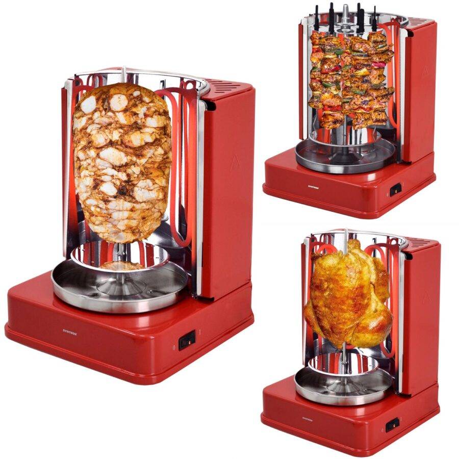 Syntrox Germany Dönergrill Quandira Fischgrill Hähnchengrill Rotisserie Gyrosgrill