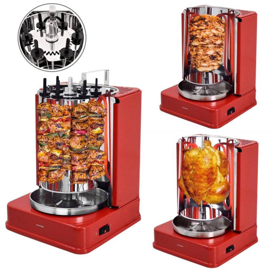 Syntrox Germany Dönergrill Quandira Fischgrill Hähnchengrill Rotisserie Gyrosgrill