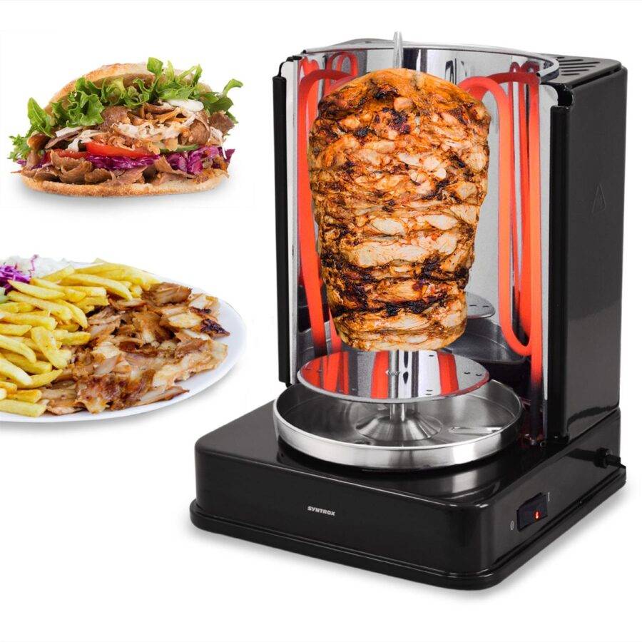 Syntrox Germany Hähnchengrill Tubsol Schaschlikgrill Dönergrill Gyrosgrill Rotisserie
