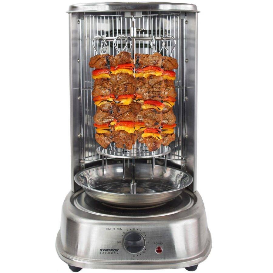 Syntrox Germany Schaschlikgrill Sobamla Hähnchengrill Fischgrill ( Dönergrill Rotisserie