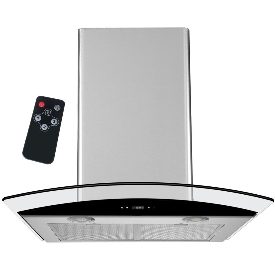 Syntrox Germany 60 cm Abzugshaube Curvy Umluft Abluft Dunstabzugshaube