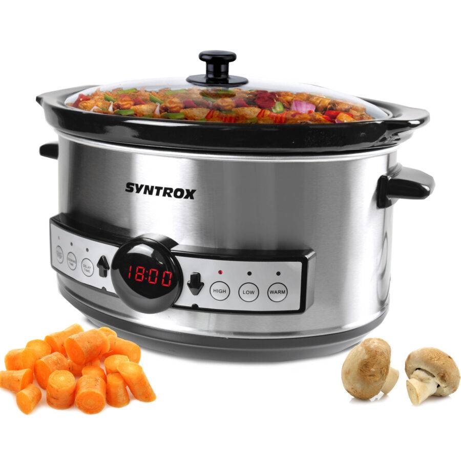 Syntrox Germany 3,5 l Slow Cooker Schmortopf Schongarer Multikocher Balmsi